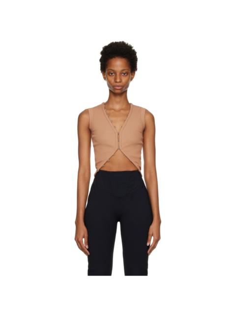 Dion Lee Tan Hook & Eye Tank Top