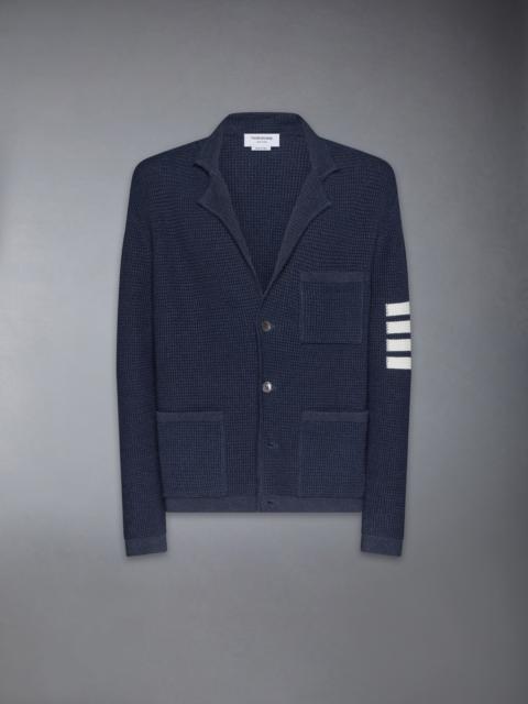 Thom Browne Linen Cotton 4-Bar Caridgan Jacket