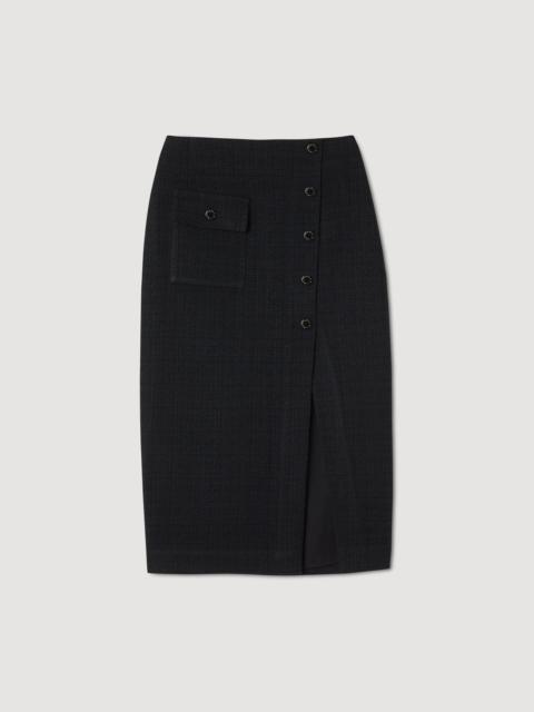 TWEED MIDI SKIRT