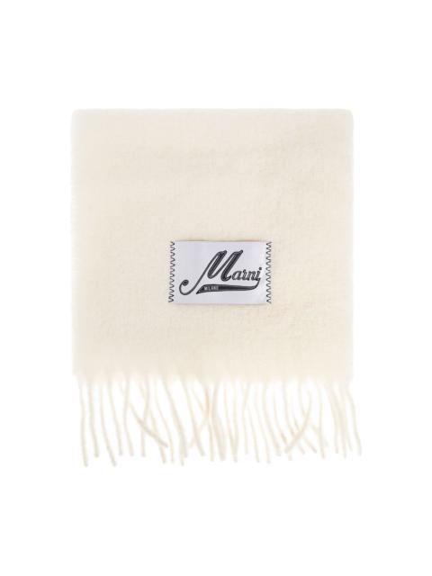Marni logo-patch scarf