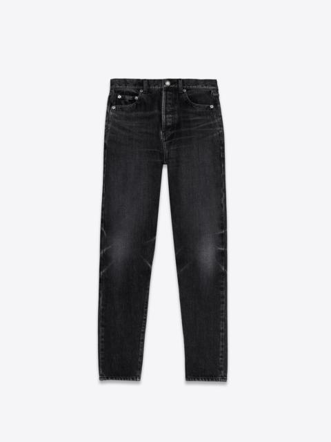 SAINT LAURENT slim-fit jeans in dirty medium black denim