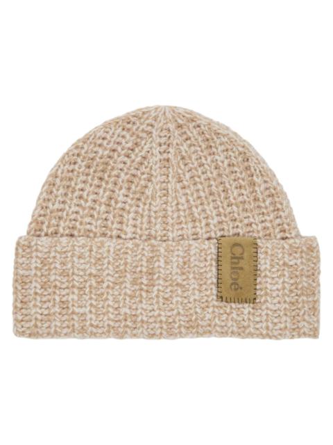 Ribbed cashmere-blend beanie