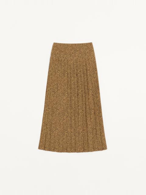 Valentino CREPE DE CHINE SKIRT WITH FAUVE ECLAT MICROMACULA PRINT
