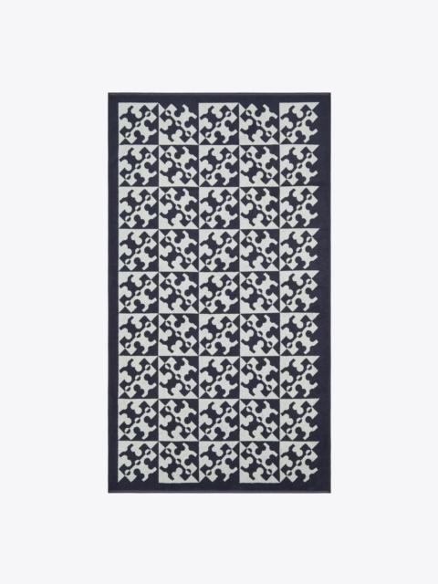 TORY BURCH Diagonal T Jacquard Towel