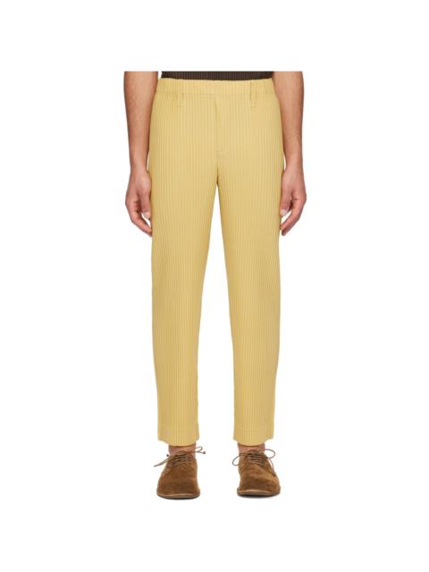 Yellow Tailored Pleats 1 Trousers