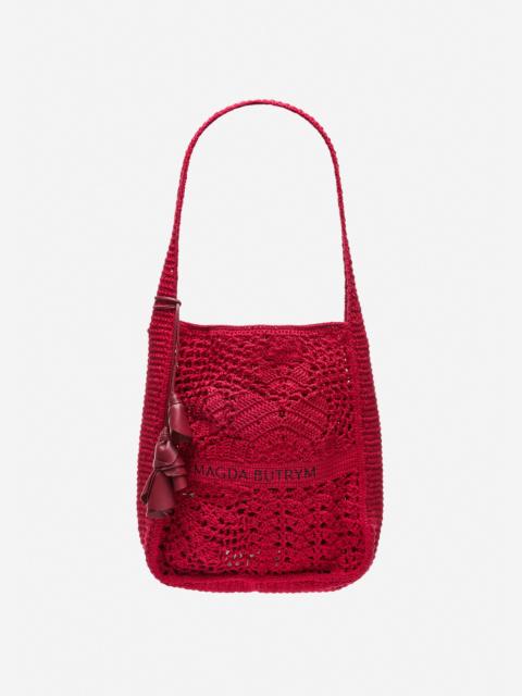MAGDA BUTRYM Magda Butrym crochet tote bag in red