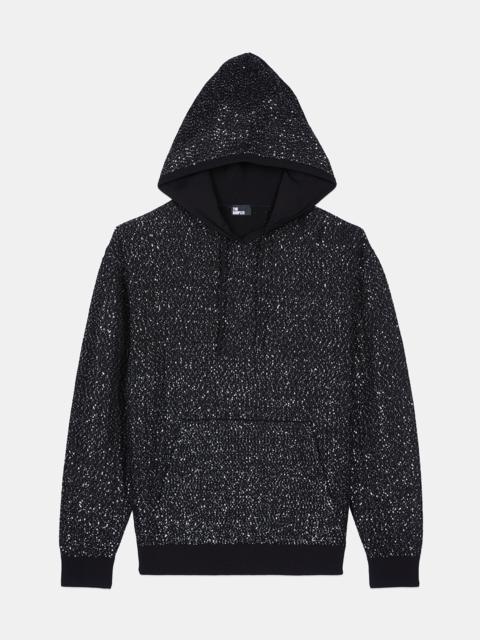 The Kooples BLACK KNIT SEQUIN SWEATSHIRT