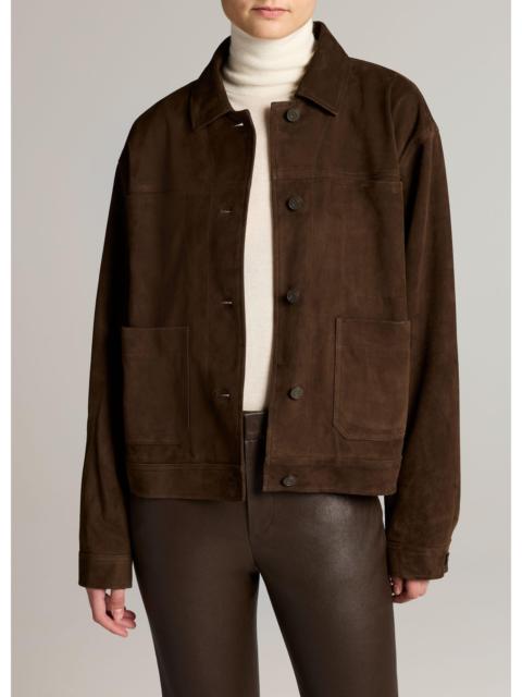 Vince Suede Trucker Jacket