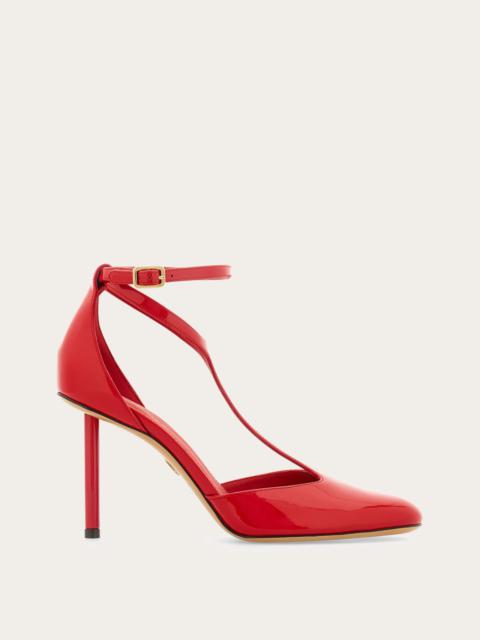 FERRAGAMO Spherical heel T-strap pump | REVERSIBLE