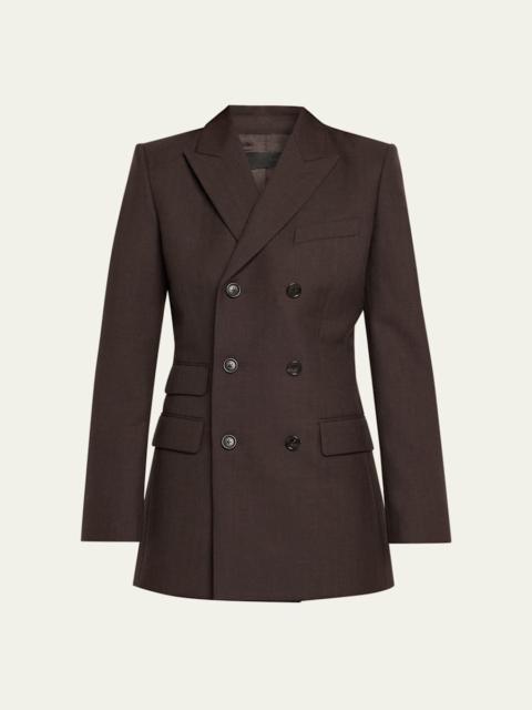 NILI LOTAN Noah Virgin Wool Double-Breasted Jacket
