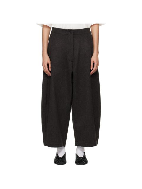 CORDERA Brown Wool Curved Trousers