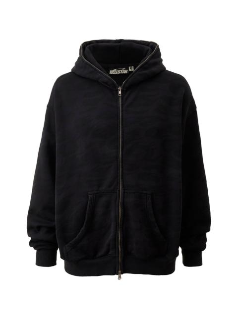 HELLSTAR Overdye Cheetah Zip Up Hoodie "Purple" HSR262