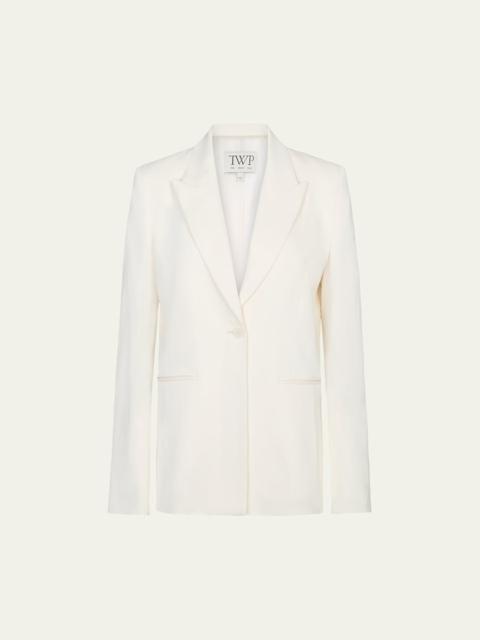 TWP Her Fit Blazer in Coated Viscose Linen