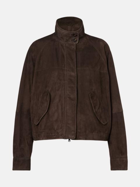 Brunello Cucinelli Suede bomber jacket