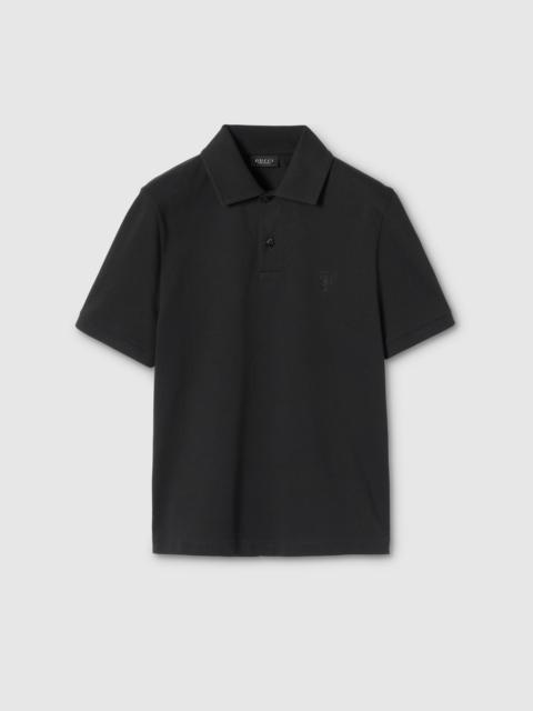 GUCCI Cotton piquet polo shirt with embroidery