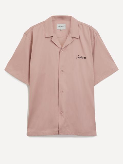 SS Delray Glassy Pink Bowling Shirt