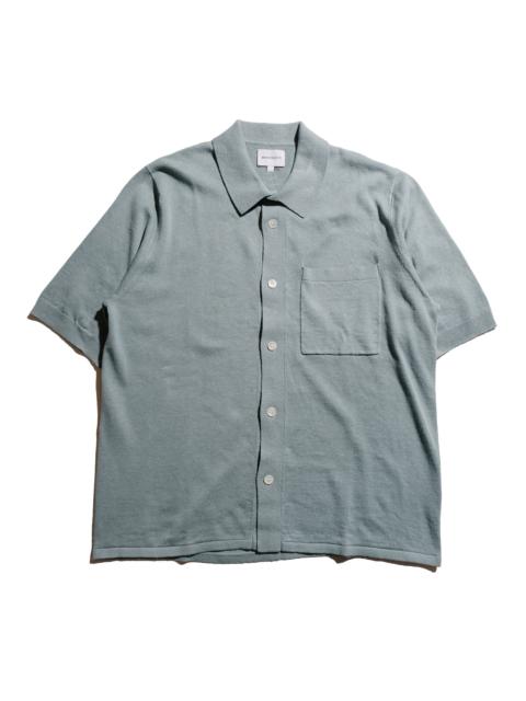 Rollo Cotton Linen SS Shirt Greyish Blue