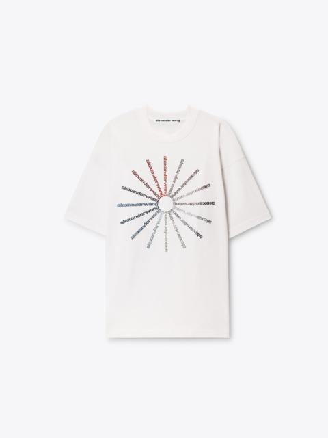 Alexander Wang crystal hotfix pinwheel tee