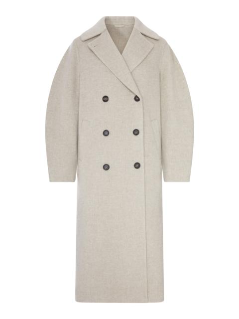 Brunello Cucinelli LONG DOUBLE-BREASTED WOOL AND CASHMERE COAT