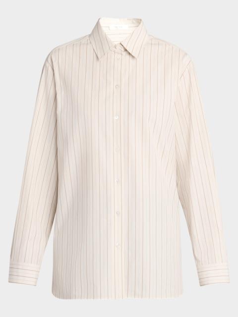 The Row Sisilia Stripe Button Down Blouse