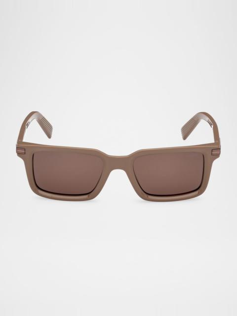 ZEGNA Men's Rectangle Acetate Sunglasses