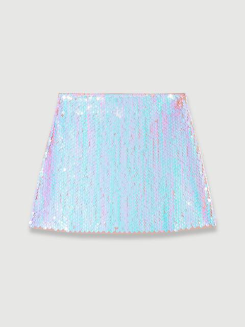 Sequin knit skirt