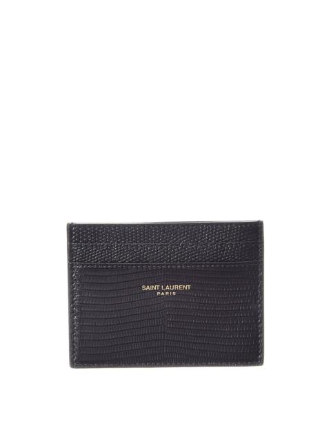 SAINT LAURENT Saint Laurent Logo Leather Card Case