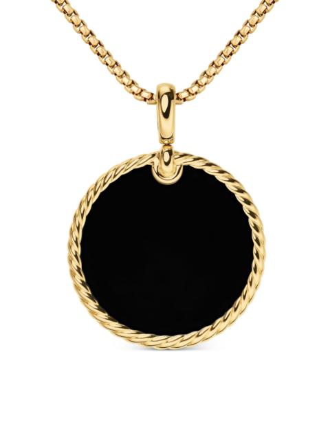 DAVID YURMAN Women's DY Elements Disc Pendant in 18K Yellow Gold - Black Onyx