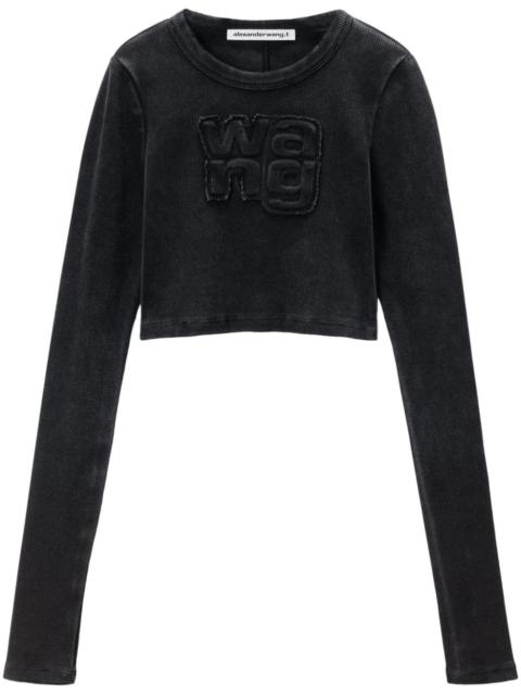 alexanderwang.t Distressed Edge Longsleeve Tee