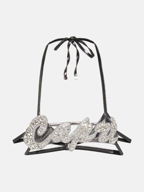 Capri crystal-embellished bra top