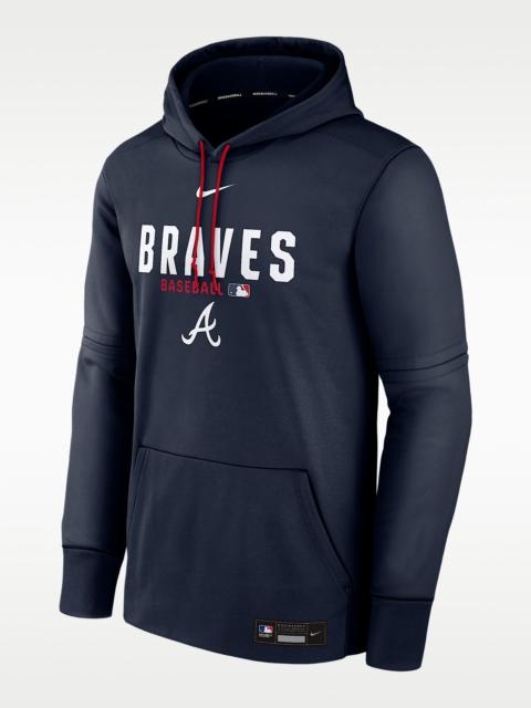 Nike Atlanta Braves Authentic Collection Men's Nike Therma MLB Pullover Hoodie