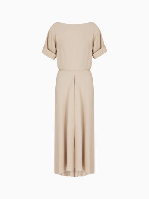 ワンピース GIORGIO ARMANI MAROCAIN GLITTERY SILK LONGUETTE DRESS GIORGIO ARMANI Marocain glittery silk midi dress | REVERSIBLE