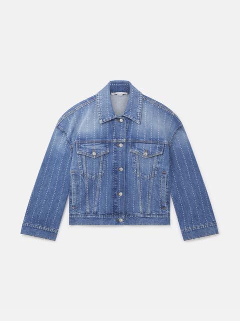 ジャケット STELLA MCCARTNEY EMBROIDERED TWEED OVERSIZE BOMBER JACKET Women Beige tweed Oversized Tweed Bomber Jacket | Stella