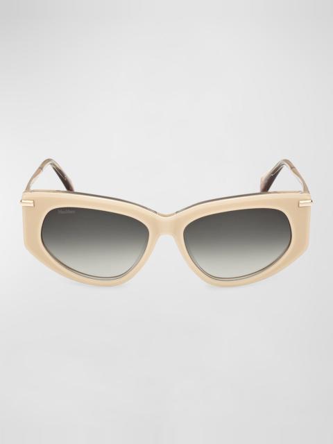 Max Mara Beth Acetate & Metal Cat-Eye Sunglasses