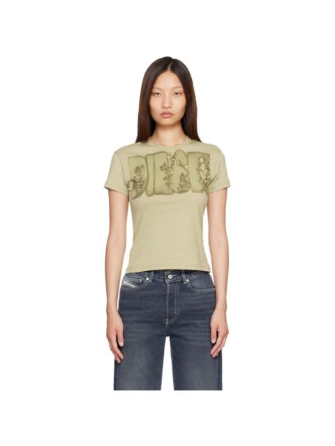 Diesel Khaki Slim Jersey Graphic Print T-shirt