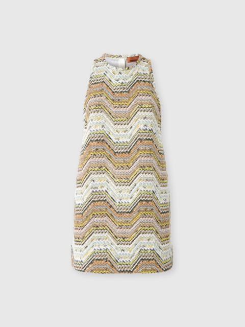 Missoni Mini dress in a geometric-style zigzag knit with sequins