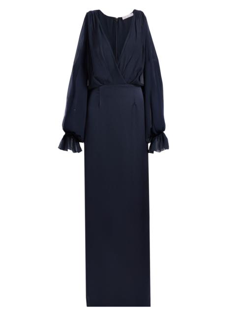 RAMY BROOK Women's Leesa Silk-Blend Gown - Navy