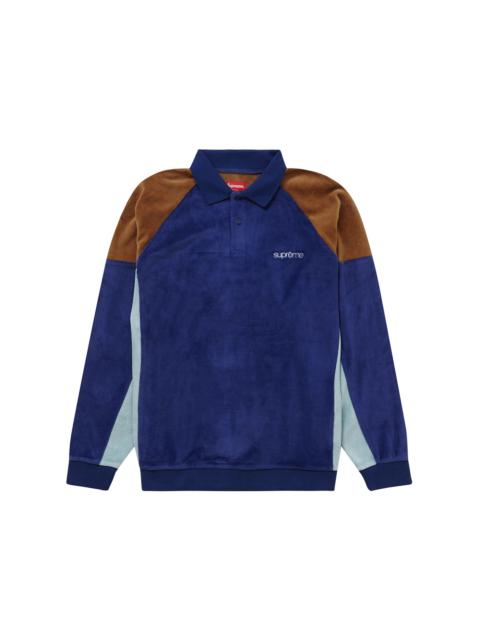 Supreme Supreme Patchwork Velour L/S Polo 'Multi-Color' SUP-FW20