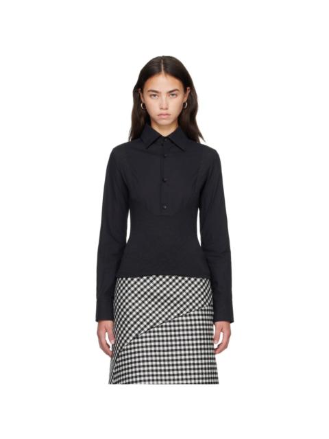Jean Paul Gaultier Black Bi Material Shirt