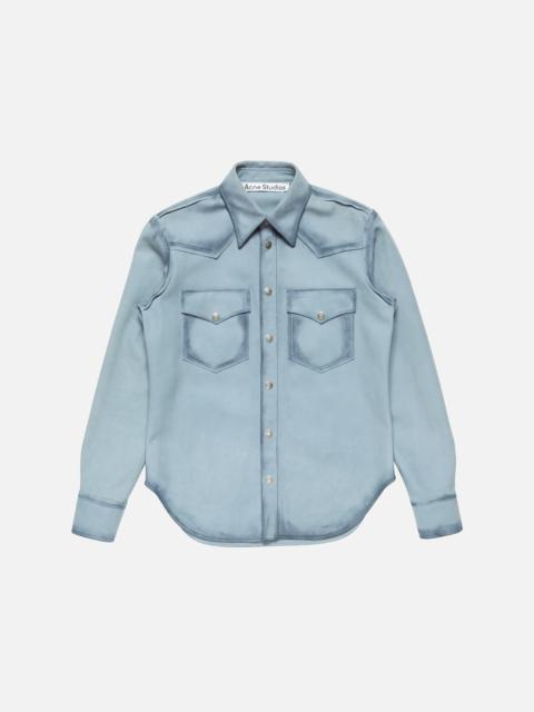 Acne Studios Suede overshirt - Light blue
