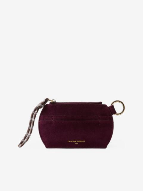 Claudie Pierlot suede zipped card holder