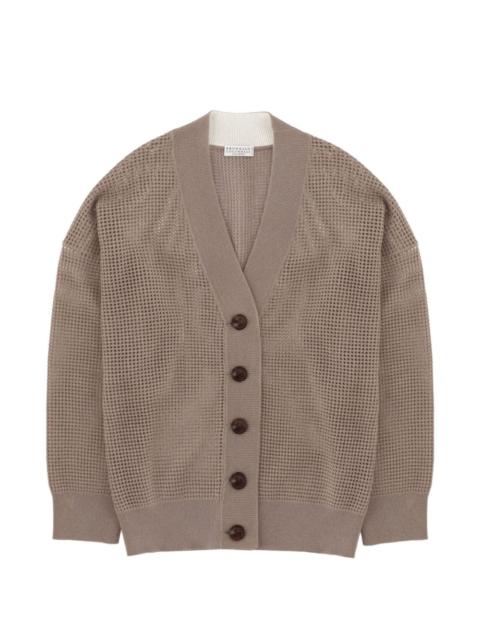 Brunello Cucinelli button-up pointelle cardigan