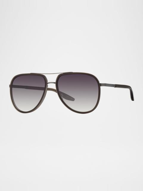 BARTON PERREIRA Men's Cani Acetate and Titanium Aviator Sunglasses