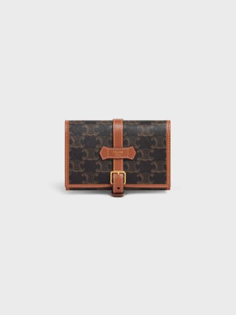 CELINE JEWELRY POUCH IN TRIOMPHE CANVAS AND CALFSKIN