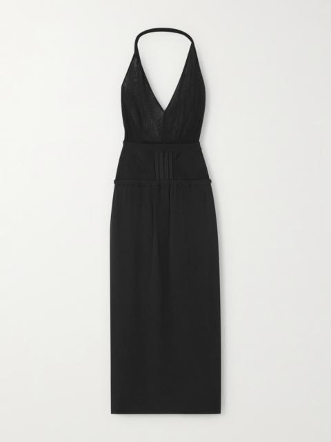 THE ATTICO Jersey Halterneck Midi Dress