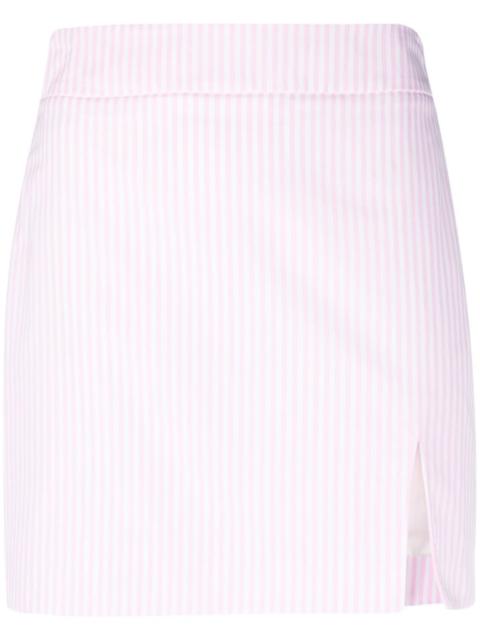 ROWEN ROSE striped cotton mini skirt
