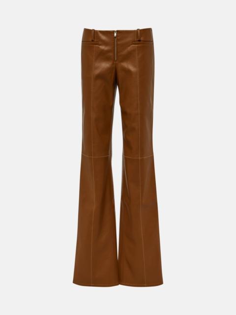 AYA MUSE Cida faux-leather trousers