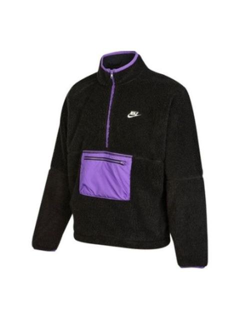 Nike Club Winter half-zip fleece jacket 'Black purple' DQ4881-010