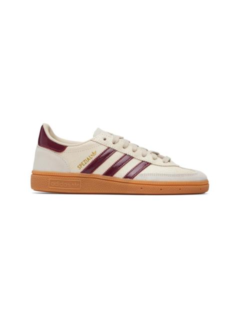 adidas Originals Off-White & Burgundy Handball Spezial Sneakers