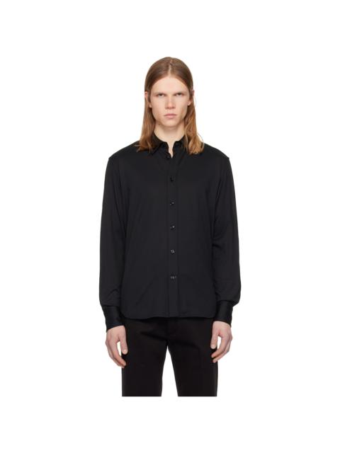 TOM FORD Black Silk Cotton Blend Shirt